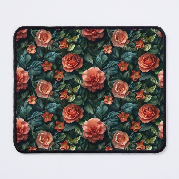 Item preview, Moody Camellia and Rose Botanical Pattern designed and sold by NTGUILTY.