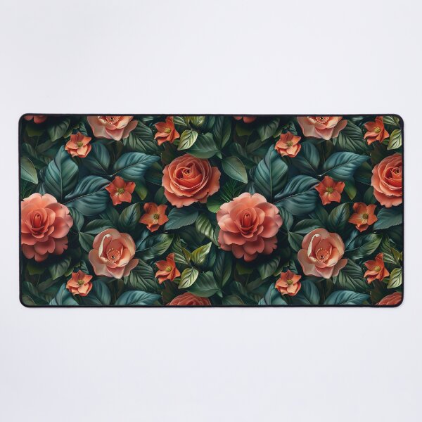 Item preview, Moody Camellia and Rose Botanical Pattern designed and sold by NTGUILTY.