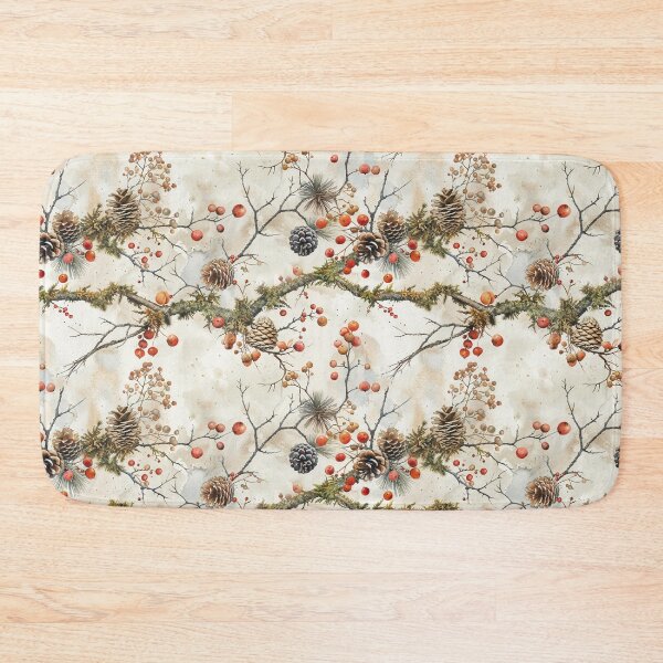 Item preview, Watercolor Forest Cones and Moss Pattern designed and sold by NTGUILTY.