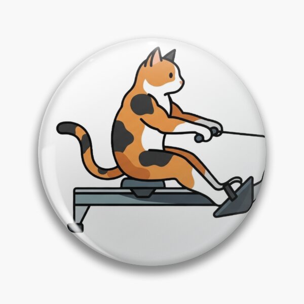 Item preview, Funny Calico Cat Rowing Machine Workout Fitness Gift designed and sold by JeevanStickers.