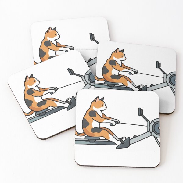Item preview, Funny Calico Cat Rowing Machine Workout Fitness Gift designed and sold by JeevanStickers.