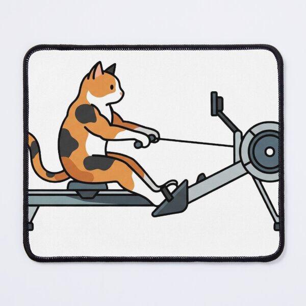 Item preview, Funny Calico Cat Rowing Machine Workout Fitness Gift designed and sold by JeevanStickers.
