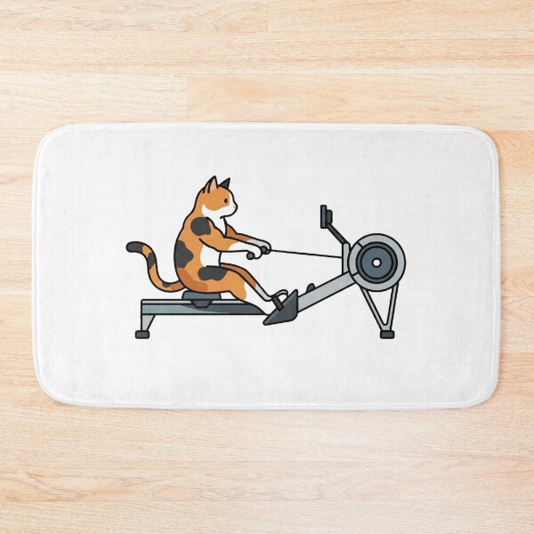 Item preview, Funny Calico Cat Rowing Machine Workout Fitness Gift designed and sold by JeevanStickers.