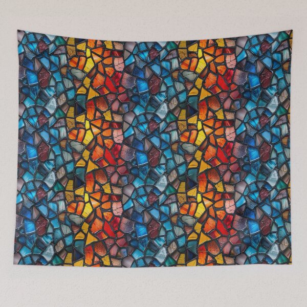 Item preview, Vibrant Stained Glass Kaleidoscope Mosaic Pattern designed and sold by NTGUILTY.