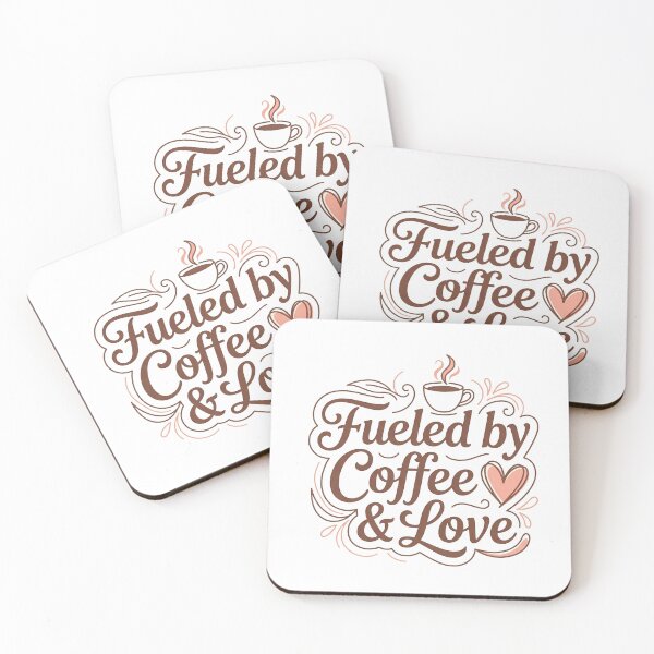 Item preview, Fueled by Coffee and Love Inspirational Coffee Design designed and sold by JulyClub.