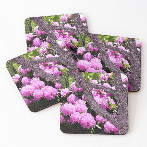 Item preview, Rhododendrons With Colorful Textured Tree in Front designed and sold by BostonArcImage.