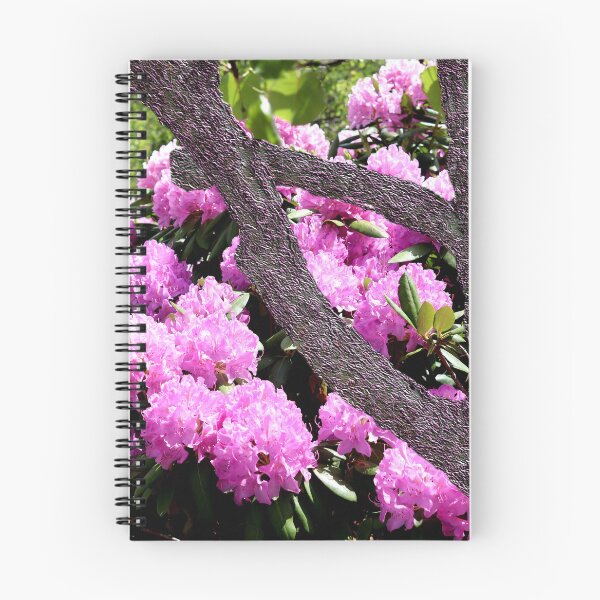 Item preview, Rhododendrons With Colorful Textured Tree in Front designed and sold by BostonArcImage.