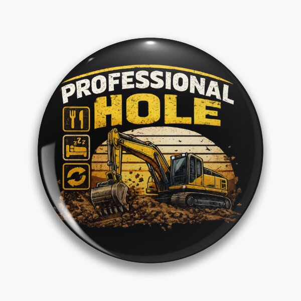 Item preview, Professional Hole – Heavy Equipment Operator Vintage Excavator Design designed and sold by kakmi-art.