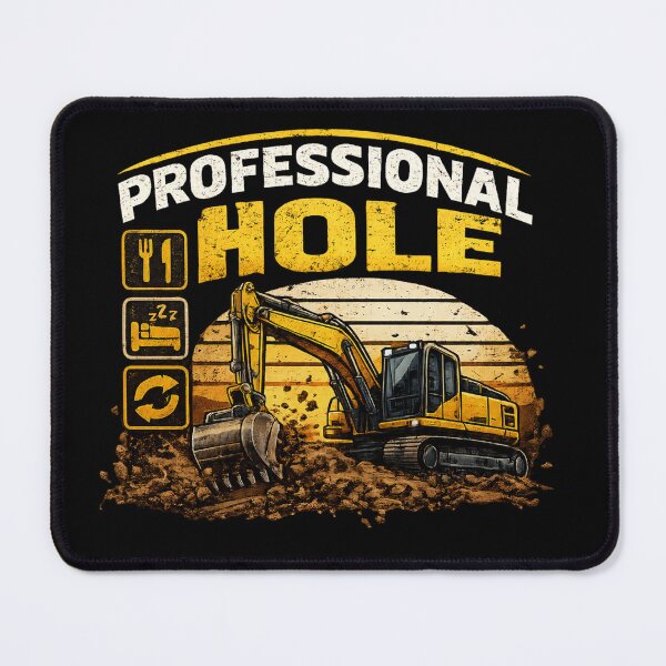 Item preview, Professional Hole – Heavy Equipment Operator Vintage Excavator Design designed and sold by kakmi-art.
