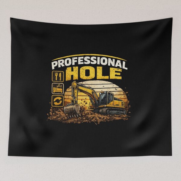 Item preview, Professional Hole – Heavy Equipment Operator Vintage Excavator Design designed and sold by kakmi-art.