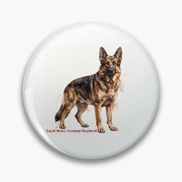 Item preview, Loyal Brave German Shepherd Gift GSD Dog Mom Watercolor Print designed and sold by PetInkCo.
