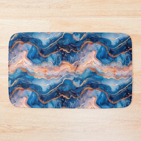 Item preview, Luxury Blue Liquid Marble Foil Pattern designed and sold by NTGUILTY.