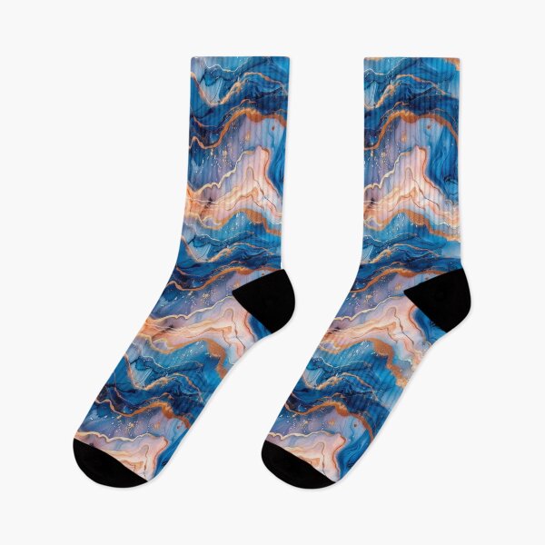 Item preview, Luxury Blue Liquid Marble Foil Pattern designed and sold by NTGUILTY.