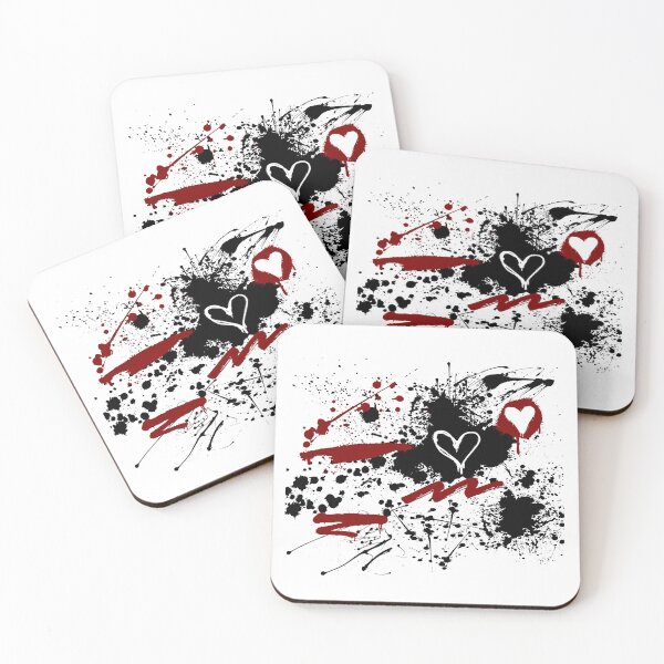 Item preview,  Ink Splatter Heart Grunge Art Dark Romance Alternative Aesthetic designed and sold by alizye.
