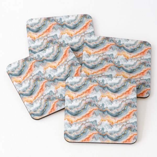 Item preview, Luxury Orange Foil Liquid Marble Pattern designed and sold by NTGUILTY.