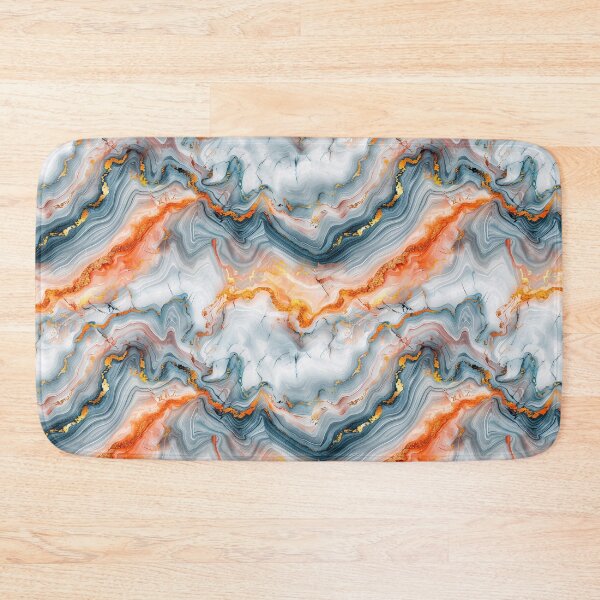 Item preview, Luxury Orange Foil Liquid Marble Pattern designed and sold by NTGUILTY.