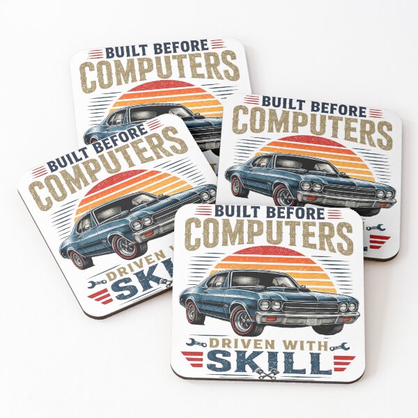 Item preview, Built Before Computers Driven With Skill | Classic Car & Muscle Car T-Shirt designed and sold by Danny's Tees.