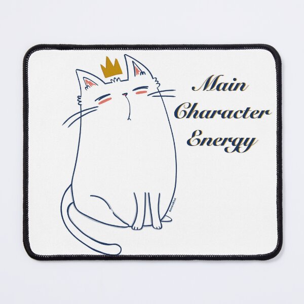 Item preview, Main Character Energy Cute Crowned Cat Illustration designed and sold by BeeandKiwi.