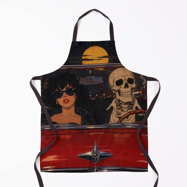 Item preview, Midnight Ride with Death – Retro Gothic Skeleton Driver Aesthetic designed and sold by Hollow Moon Studios..
