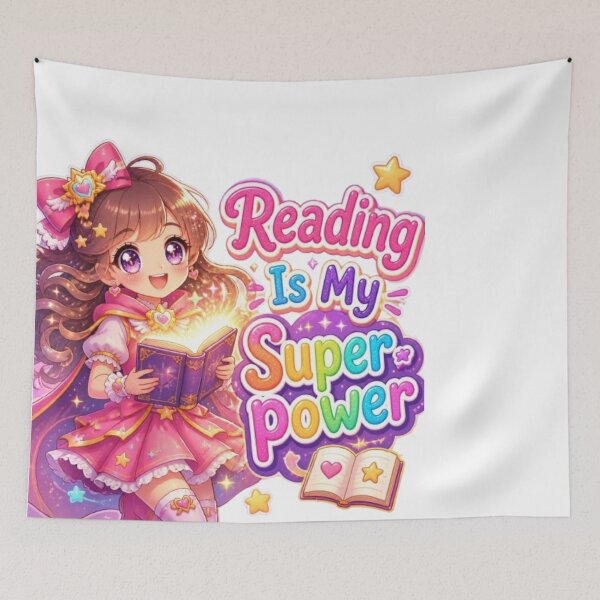 Item preview, Reading Is My Superpower Kawaii Tee designed and sold by Stylestickers55.