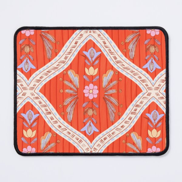 Item preview, Ornamental Boho Tile Pattern in Coral and Pink designed and sold by VirtuallyCreativ .