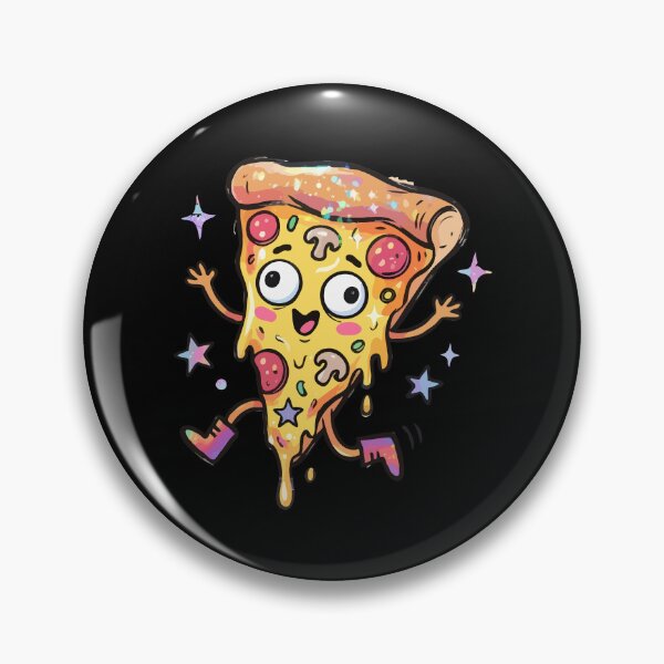 Item preview, Jumping Iridescent Pepperoni Slice designed and sold by Emegan Print Art.