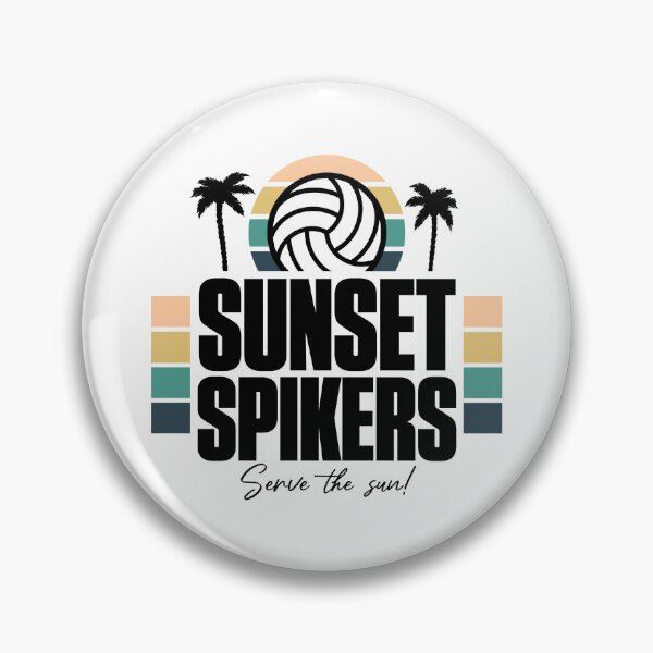 Item preview, Retro Sunset Spikers Beach Volleyball designed and sold by AnAzArt.