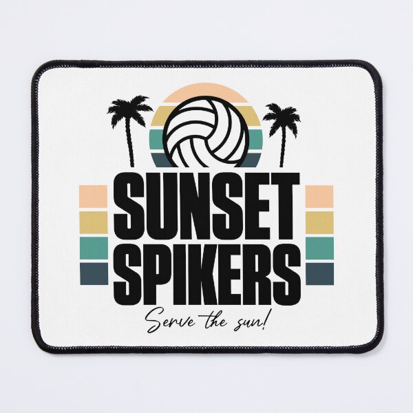 Item preview, Retro Sunset Spikers Beach Volleyball designed and sold by AnAzArt.