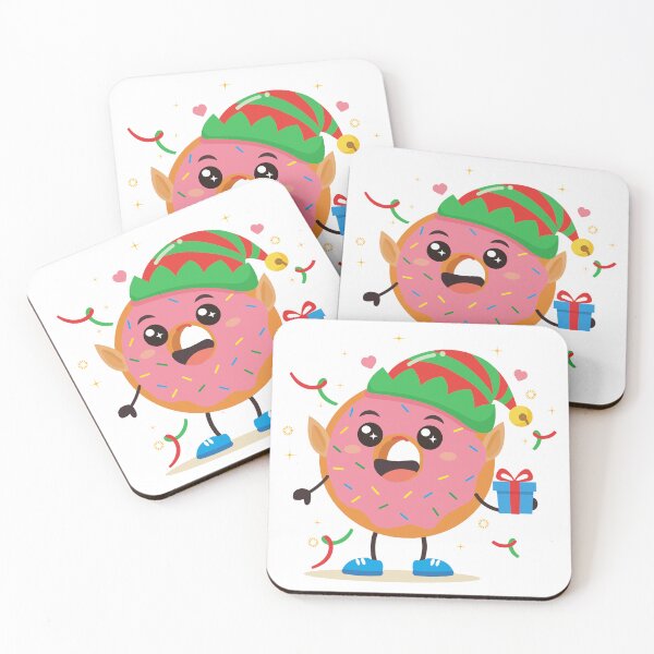 Item preview, Christmas Elf Donut with Gift  designed and sold by BetweenForms.