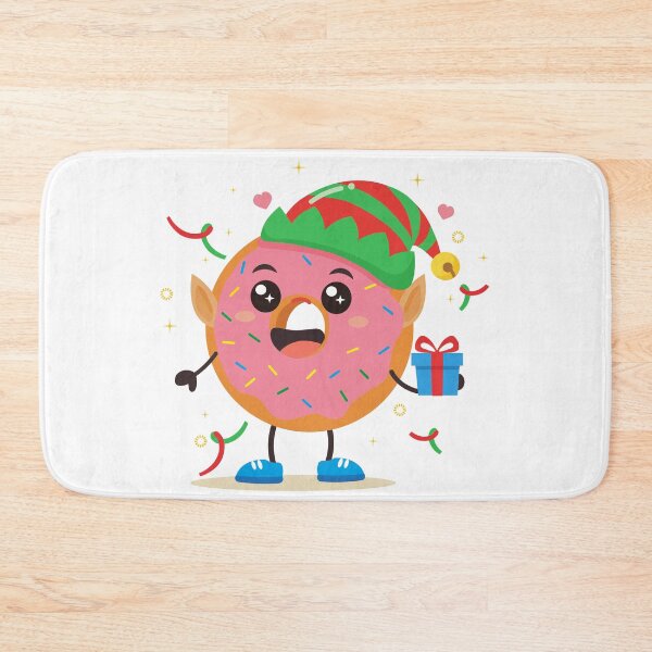 Item preview, Christmas Elf Donut with Gift  designed and sold by BetweenForms.