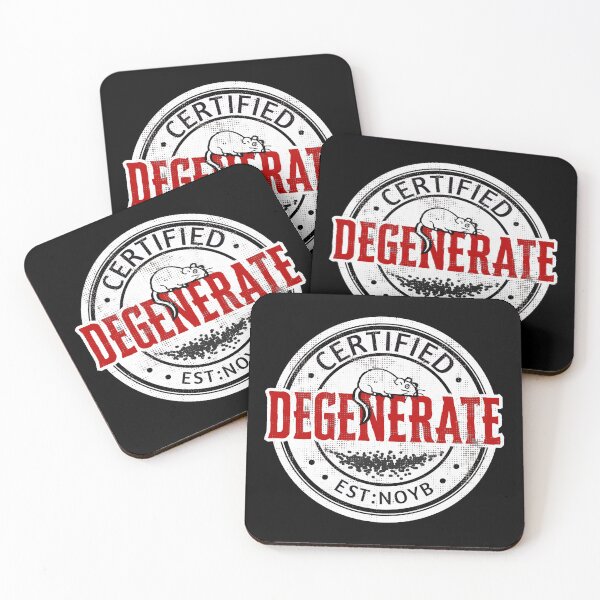 Item preview, Funny Certified Degenerate Badge designed and sold by TackyTime.