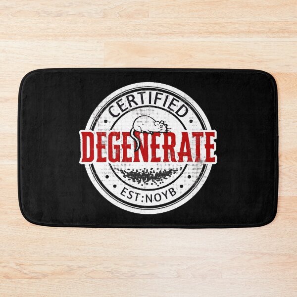 Item preview, Funny Certified Degenerate Badge designed and sold by TackyTime.