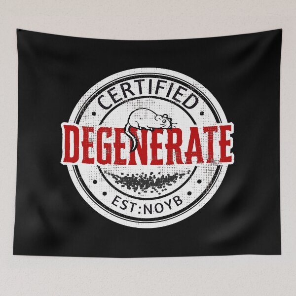 Item preview, Funny Certified Degenerate Badge designed and sold by TackyTime.
