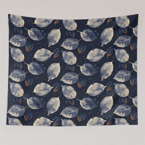 Item preview, Winter Leaves Celestial Seamless Pattern designed and sold by NTGUILTY.
