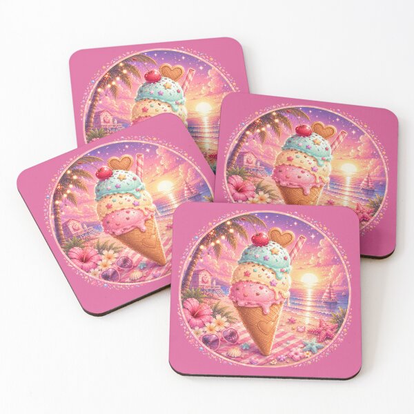 Item preview, Kawaii Ice Cream Beach Sunset designed and sold by ALH Apparel.