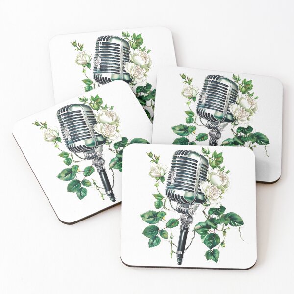 Item preview, Vine Mic: Vintage Microphone with Roses Green Vine designed and sold by Mercella-Inc.