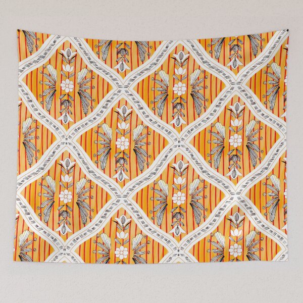 Item preview, Ornamental Boho Tile Pattern in Coral and Pink designed and sold by VirtuallyCreativ .