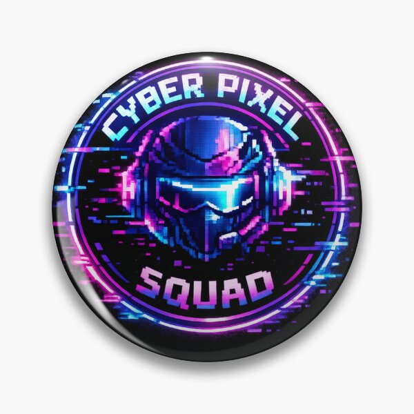Item preview, Cyber Pixel Squad – Pixel Art Neon Glitch Helmet designed and sold by AstraDrip Studio.