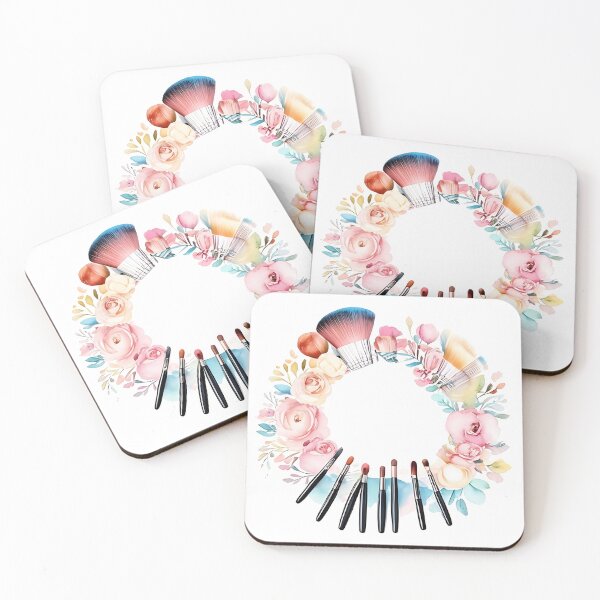 Item preview, Beauty Wreath: Makeup Brushes and Cosmetics in Flo designed and sold by Mercella-Inc.