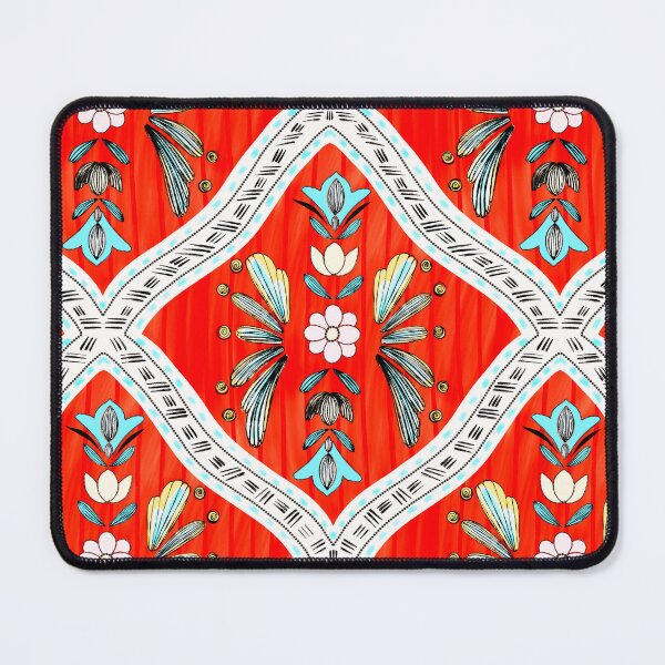 Item preview, Ornamental Boho Tile Pattern in Coral and Pink designed and sold by VirtuallyCreativ .
