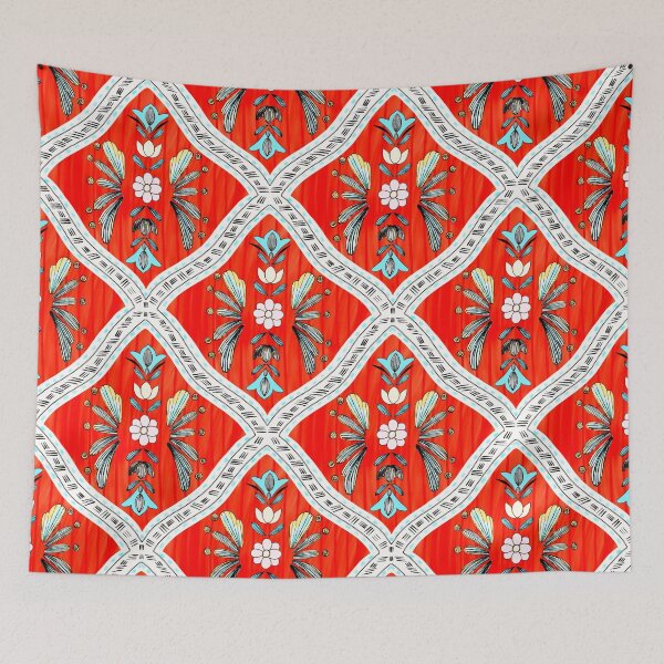 Item preview, Ornamental Boho Tile Pattern in Coral and Pink designed and sold by VirtuallyCreativ .