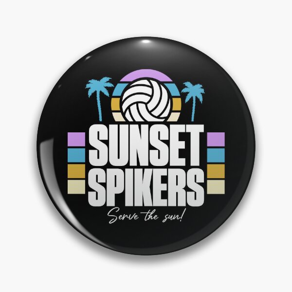 Item preview, Retro Sunset Spikers Beach Volleyball designed and sold by AnAzArt.