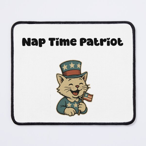 Item preview, Nap Time Patriot Sleepy Cat Independence Design designed and sold by Dreamsartistry.