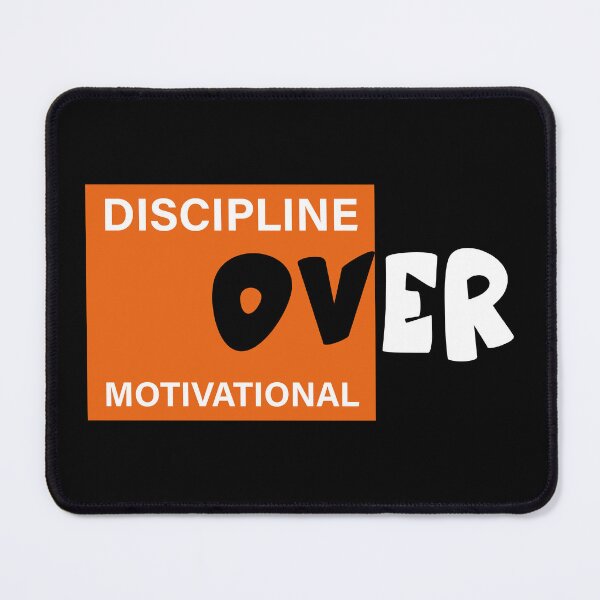 Item preview, Discipline Over Motivation Modern Text Design for Fitness Gym T-Shirt Prints and Wall Art designed and sold by AtonuHaque.