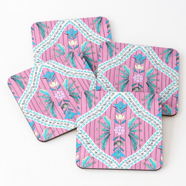 Item preview, Ornamental Boho Tile Pattern in Coral and Pink designed and sold by VirtuallyCreativ .