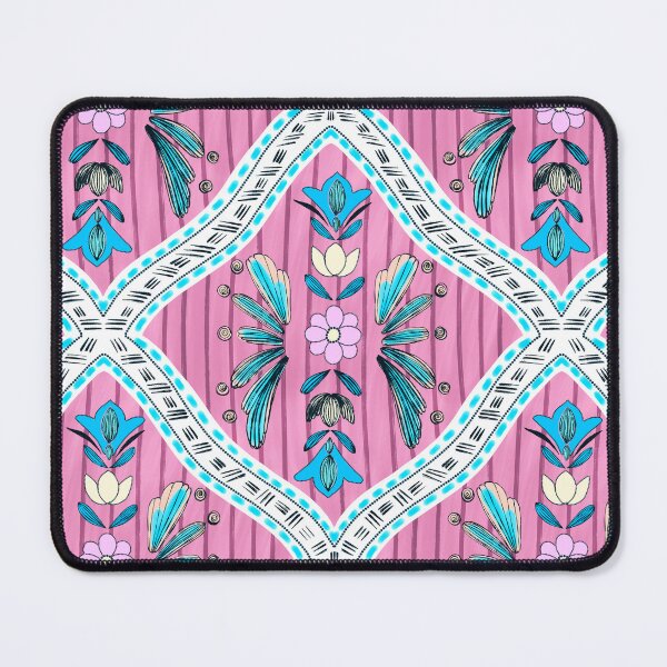 Item preview, Ornamental Boho Tile Pattern in Coral and Pink designed and sold by VirtuallyCreativ .