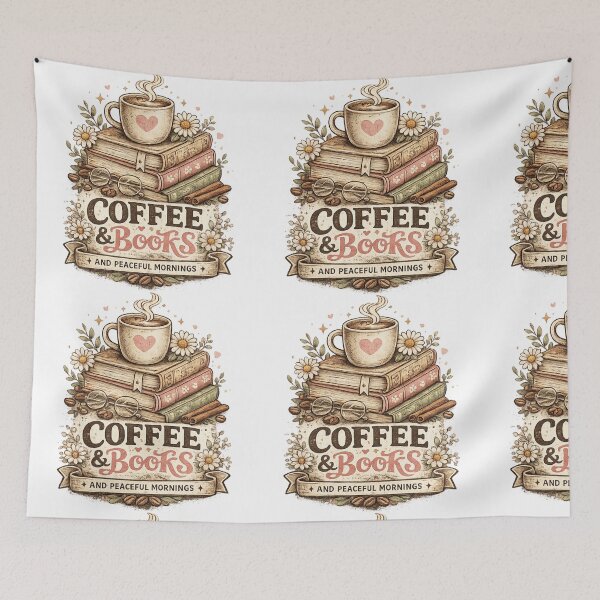 Item preview, Rise ACoffee & Books And Peaceful Mornings | Cozy Book Lover Coffee Aesthetic Designnd Grind Coffee First No Days Off Vintage Coffee Lover Design designed and sold by batoot1.
