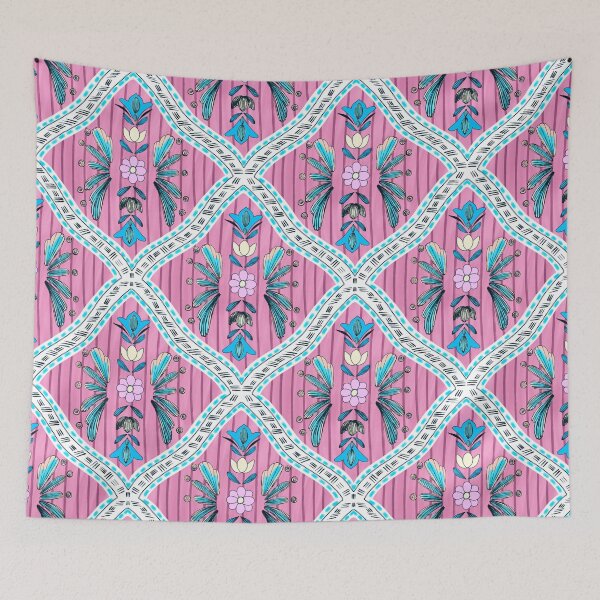 Item preview, Ornamental Boho Tile Pattern in Coral and Pink designed and sold by VirtuallyCreativ .