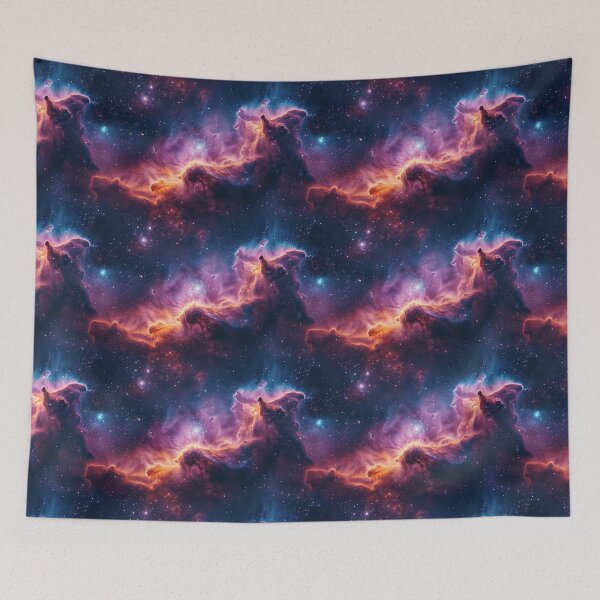 Item preview, Vibrant Cosmic Nebula and Starry Galaxy Seamless Pattern designed and sold by NTGUILTY.