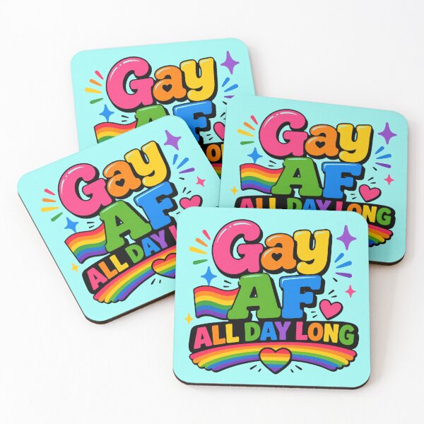 Item preview, Gay AF All Day Long Rainbow Pride LGBTQ+ Design | Funny Queer Pride Retro designed and sold by TheStephanieRome.